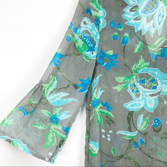 Old Navy Womens Top XS Sheer Lightweight Flowy Cottagecore Forest Fairy Boho - Picture 7 of 7